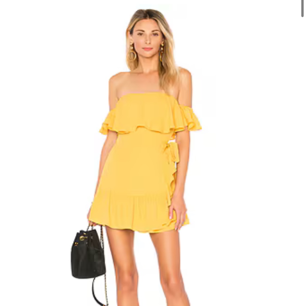 Jolene Ruffle Wrap Dress In Marigold Superdown